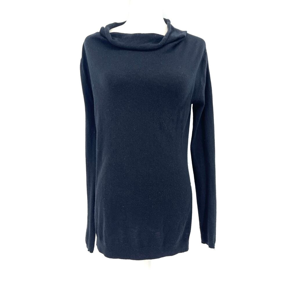 Trouvé Women’s S Black Angora Wool Blend Roll Neck Sweater Lightweight Soft